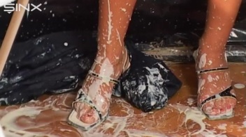 Creamy Yogurt Fight For Two Dressed Babes Screencap 51 on www.sinx.com