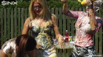 Hot Girls Enjoy Intense Wet And Messy Games Screencap 9 on www.sinx.com