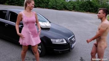 Hardcore pissing action on a parking lot Screencap 103 on www.sinx.com
