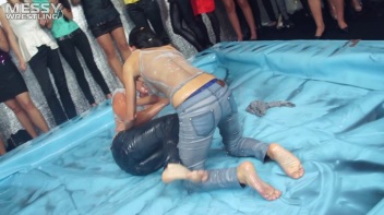 Oily Wrestling: Jeans And Tattoos For The Win! Screencap 51 on www.sinx.com