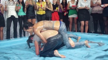 Oily Wrestling: Jeans And Tattoos For The Win! Screencap 58 on www.sinx.com