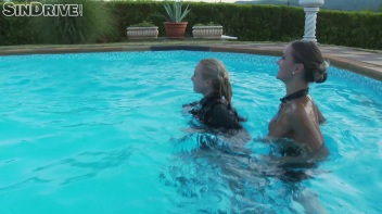 Dip In The Pool For Some Dick!  Freaky Foursome Gets Wet and Messy! Screencap 9 on www.sinx.com