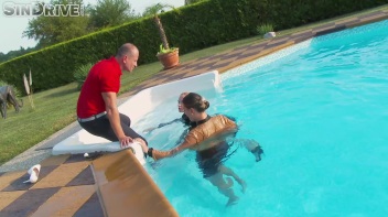 Dip In The Pool For Some Dick!  Freaky Foursome Gets Wet and Messy! Screencap 12 on www.sinx.com