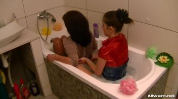 Beauties In The Tub In Fully Clothed Scrub-Down Screencap 43 on www.sinx.com