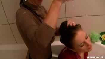 Beauties In The Tub In Fully Clothed Scrub-Down Screencap 56 on www.sinx.com