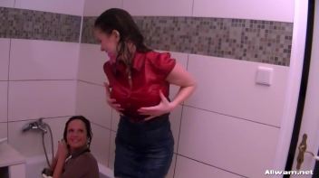 Beauties In The Tub In Fully Clothed Scrub-Down Screencap 73 on www.sinx.com