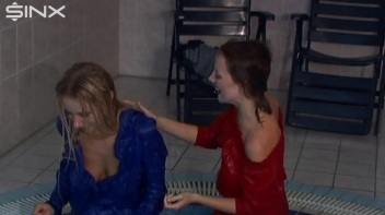 Naughty Clothed Girls Splash In The Pool Screencap 49 on www.sinx.com