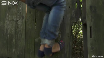 Blonde Hottie Tied Up Outdoors By Masked Man Screencap 57 on www.sinx.com