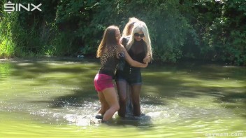 Muddy Water Catfight Leaves Babes Soaking Wet Screencap 9 on www.sinx.com