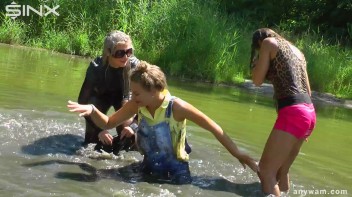 Muddy Water Catfight Leaves Babes Soaking Wet Screencap 17 on www.sinx.com