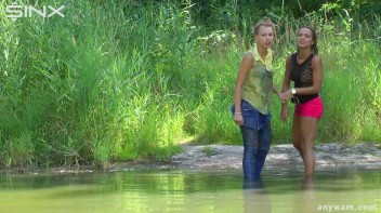 Muddy Water Catfight Leaves Babes Soaking Wet Screencap 27 on www.sinx.com