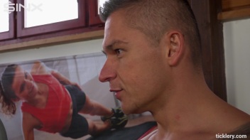 Blonde Gym Babe Dominates With Tickling Screencap 6 on www.sinx.com