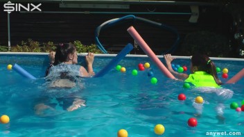 Cute Babes Get Soaked During Exercise - Cam 1 Screencap 32 on www.sinx.com