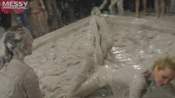 Muddy Wrestling: Shiny Tag-Teamers Tear It Up In The Mud! Screencap 33 on www.sinx.com