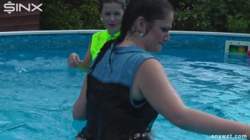 Cute Babes Get Soaked During Exercise - Cam 2 Screencap 25 on www.sinx.com