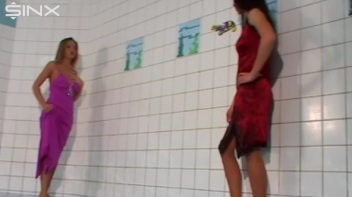 Catfighting Girls Get Soaked In The Pool Screencap 12 on www.sinx.com