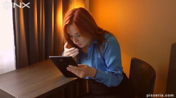Redhead Babe Drenches Herself In Piss Screencap 3 on www.sinx.com