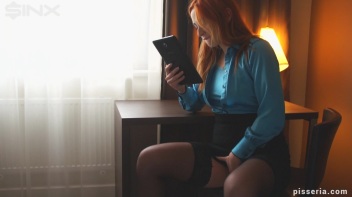 Redhead Babe Drenches Herself In Piss Screencap 5 on www.sinx.com