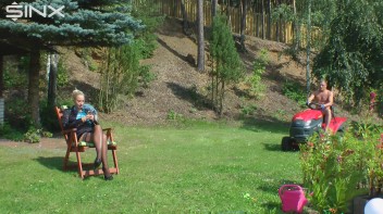 Hot Blonde Shower In Piss By Gardener Screencap 15 on www.sinx.com