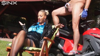 Hot Blonde Shower In Piss By Gardener Screencap 27 on www.sinx.com