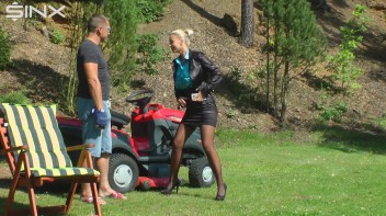 Hot Blonde Shower In Piss By Gardener Screencap 3 on www.sinx.com