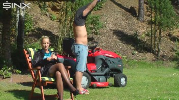 Hot Blonde Shower In Piss By Gardener Screencap 5 on www.sinx.com
