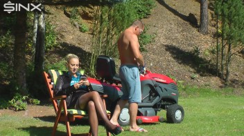 Hot Blonde Shower In Piss By Gardener Screencap 6 on www.sinx.com