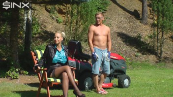 Hot Blonde Shower In Piss By Gardener Screencap 7 on www.sinx.com