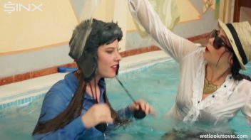 Sexy European Girls Swim In Clothes Screencap 14 on www.sinx.com