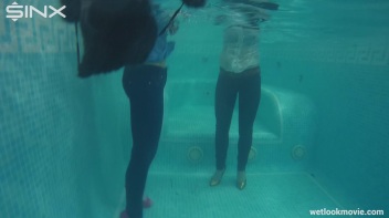 Sexy European Girls Swim In Clothes Screencap 10 on www.sinx.com