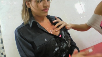 Oiled Up Hotties Get Wet And Messy Screencap 26 on www.sinx.com