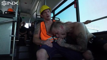 Stud Pays Builder For Gay Sex On The Bus Screencap 20 on www.sinx.com
