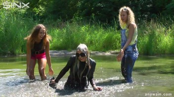 Muddy Water Catfight Leaves Babes Soaking Wet Screencap 11 on www.sinx.com