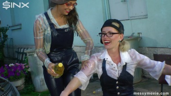 Mechanic Girls Get Oiled Up Screencap 26 on www.sinx.com