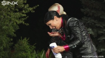 Outdoor Lesbian Food Fight Gets Real Messy Screencap 33 on www.sinx.com