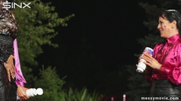 Outdoor Lesbian Food Fight Gets Real Messy Screencap 61 on www.sinx.com