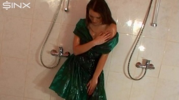 Sexy Babe In Satin Drenches Herself In Oil Screencap 47 on www.sinx.com