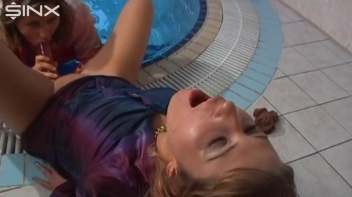 Poolside Dildo Play Leaves Babes Soaking Wet Screencap 77 on www.sinx.com