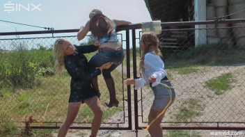 Raw egg food fight between hot blondes Screencap 22 on www.sinx.com