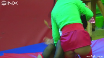 Naughty College Girls in Stockings Catfight - Cam 2 Screencap 18 on www.sinx.com