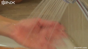 Stroking Her Kitty Clean In The Shower Screencap 6 on www.sinx.com