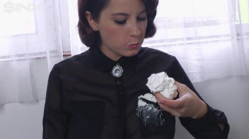 Cutie Covers Herself In Cream Before Showering Screencap 8 on www.sinx.com