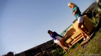 Interracial Threesome's Messy Piss Play Screencap 1 on www.sinx.com