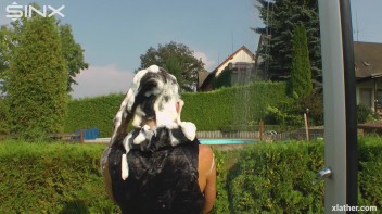 Clothed Hair Washing In Outdoor Shower Screencap 27 on www.sinx.com