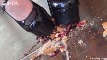 Food Trampling Fun With Heeled Hottie Screencap 19 on www.sinx.com