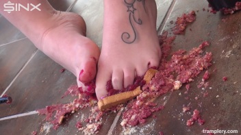 Food Trampling Fun With Heeled Hottie Screencap 41 on www.sinx.com