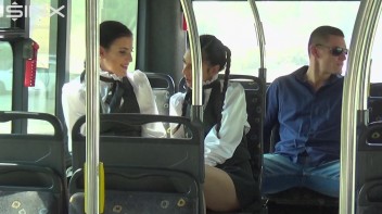 Naughty Schoolgirls Finger Each Other On The Bus Screencap 2 on www.sinx.com