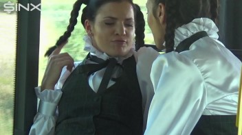 Naughty Schoolgirls Finger Each Other On The Bus Screencap 21 on www.sinx.com