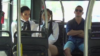 Naughty Schoolgirls Finger Each Other On The Bus Screencap 3 on www.sinx.com