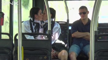 Naughty Schoolgirls Finger Each Other On The Bus Screencap 8 on www.sinx.com